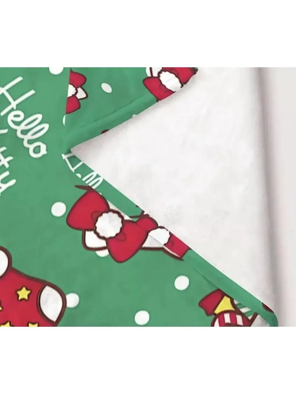 Blanket Hello Kitty Christmas Throw, Lightweight Thin Kawaii Holiday LAST ONE